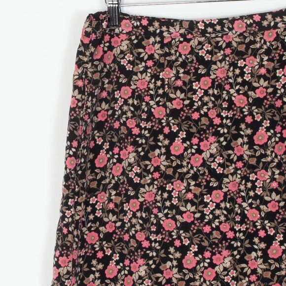 Christopher & Banks Womens Floral A-Line Midi Skirt Size 12 Preppy Academia - Picture 2 of 5